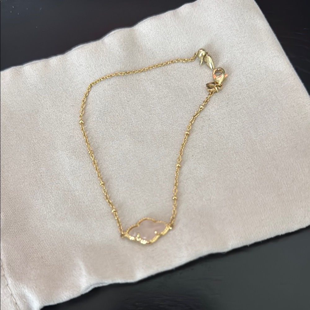 Kendra Scott Gold and Pink Bracelet with Delicate Design